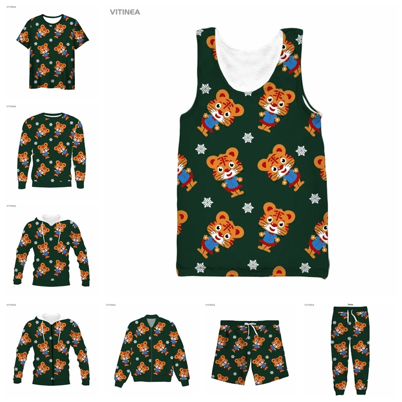 

vitinea New 3D Full Print tiger T-shirt/Sweatshirt/Zip Hoodies/Thin Jacket/Pants Four Seasons Casual W31