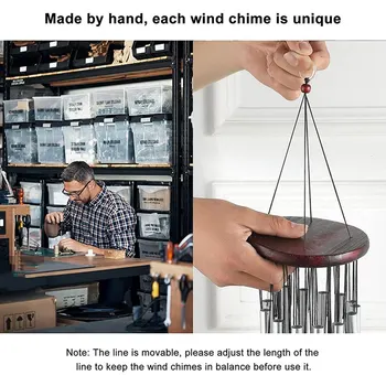 

Solid Wood Bronze Wind Chimes Multi-tube Anti-rust Wind Chimes Copper Alloy Oversized Ornaments Wind Chimes Garden Decoration