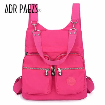 

Fashion Women Waterproof Multi-function Bag Double Shoulder Bag Classic bag Designer High Quality Nylon Female backpack
