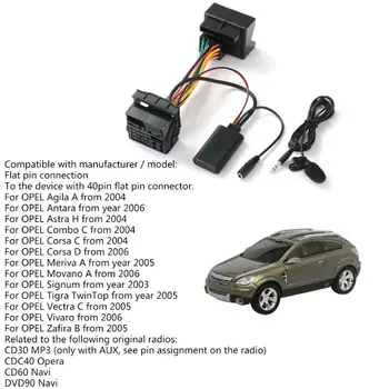 

Audio- AUX Cable Adapter Bluetooth 5.0 External MIC For Opel CD30 CDC40 CD70 DVD90