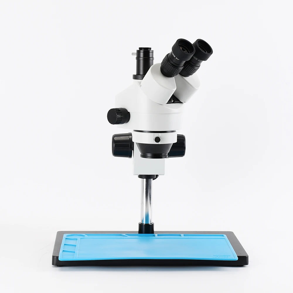 

Hayear 7-45X Trinocular Stereo Microscope Industrial Microscope with Big Metal Stand Silicone Pad for Phone Repair Soldering