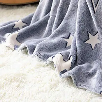 

Plush Blanket Children's Super Soft Fluffy Warm And Lightweight Home Sofa Luminous Plush Bed Blanket Shines In The Night Drop Sh