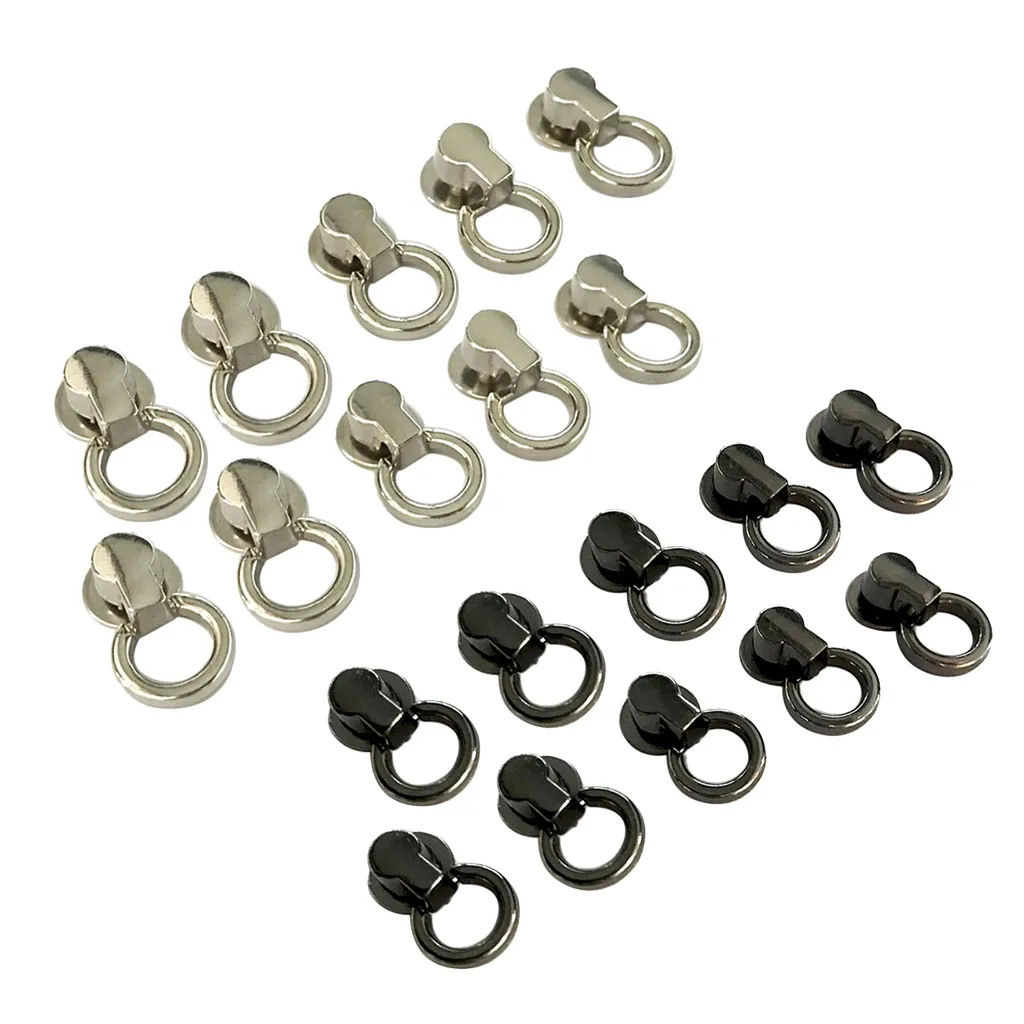 Screwback Round Button Studs, Metal Rivet Studs Screw Back Round Ring Leather Crafts Accessories - Set of 20