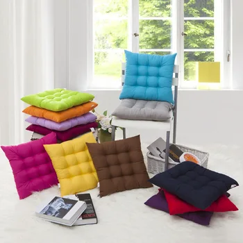 

Soft Dining Chair Cushion 38*38cm Solid Color Tatami Seat Pillow For Sofa Office Computer Stool Cushions Breathable Buttocks Mat