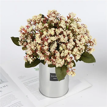 

28cm Chrysanthemum Multicolor Aestheticism Artificial Flowers Bouquet 7 Big Head Fake Flowers for Home Wedding Decor indoor