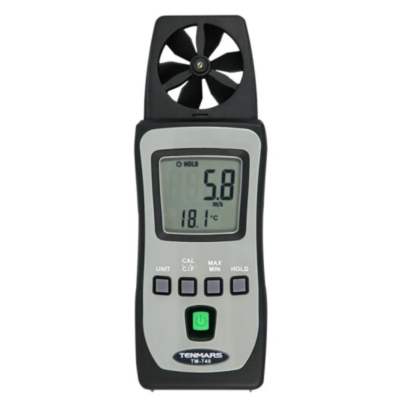 

TENMARS TM-740 Pocket Size Anemometer Use For Air Speed and Temperature, Auto Power Off with Disable Function.