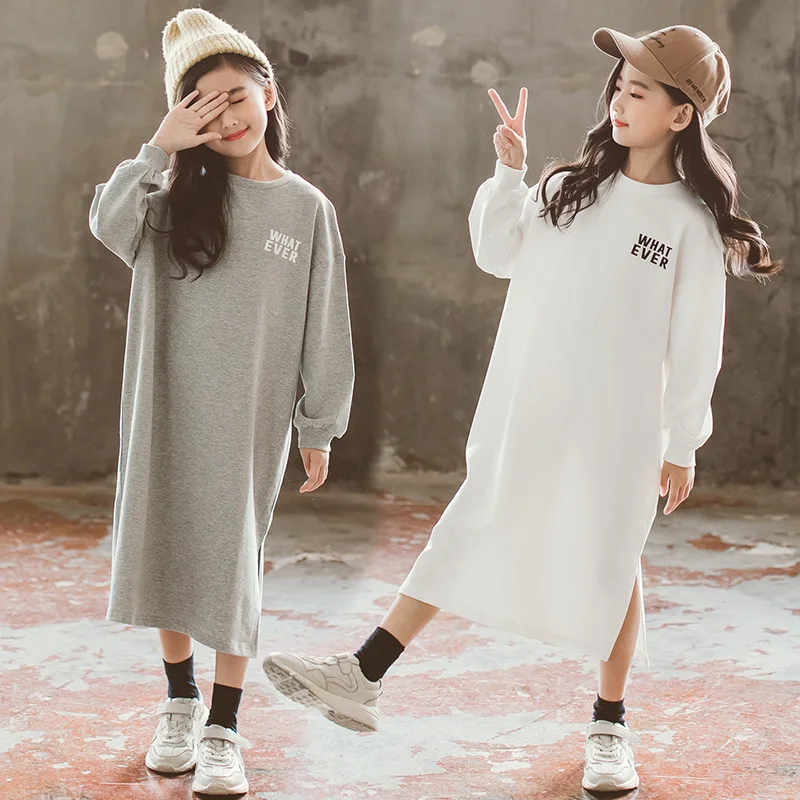 US $14.81 40% OFF|Spring Long Sleeve Letter Print Dresses for 3 16Yrs Girls T Shirt Dress Long Hoodie Dress Teens Pullover Moletom Feminina CA252-in Dresses from Mother & Kids on Aliexpress.com | Alibaba Group