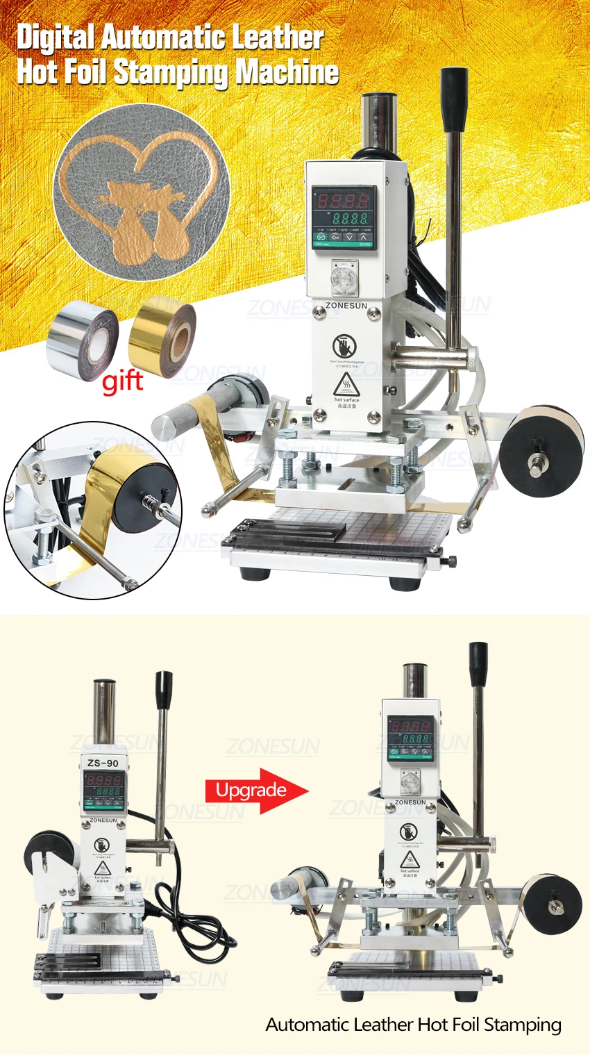 ZONESUN ZS-90A Manual Metal Hot Foil Stamping Machine