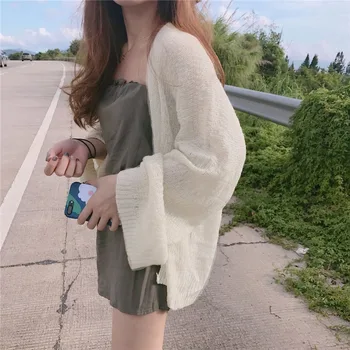 

Kaguster Knitted Cardigan women plus size Summer cardigan Sweater women Loose Hollow coat kardigan Sweter Cardigans korean top