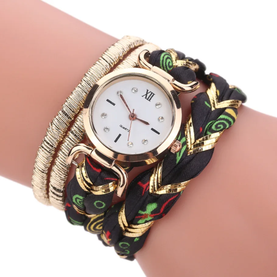 Летние модные женские часы-браслет в стиле бохо, женские часы, ручная работа, глина, бабочка, цветок, цепочка, наручные часы, женские часы - Цвет: 7760
