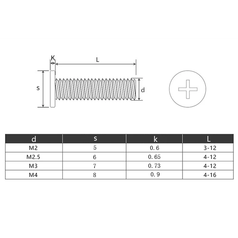 10/25pcs CM M2 M2.5 M3 M4 M5 M6 dálnice a2 304 nerez ocel kříž phillips uitra hubený super nízko plochý oplatka hlava lodní šroub šroub pro notebook