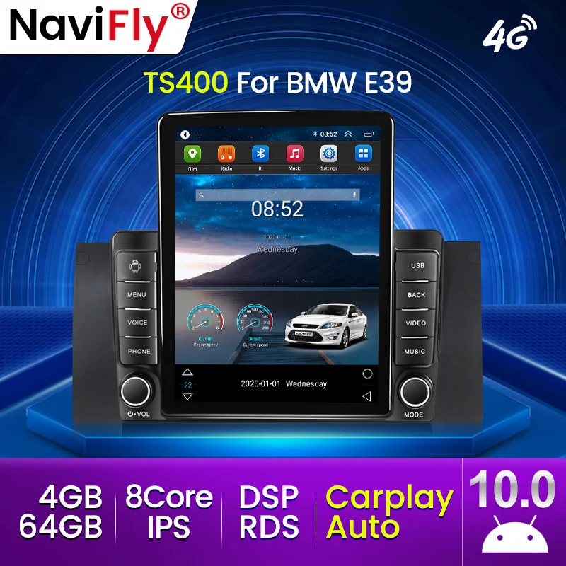 Android 10 DSP Carplay 4G LTE для Tesla вертикальное автомобильное радио Видео Стерео BMW 5 E39 E53 X5 M5