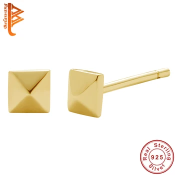 

BELAWANG Fashion Statement Earrings CLEO 18K Gold Plated Geometric Earring for Women 925 Sterling Silver Stud Earrings Jewelry