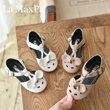 

2020 Summer New Girls Sandals Princess Shoes Soft Bottom Children Shoes Bowtie Toddler Kids Soft Bottom Polka Dot Sandals