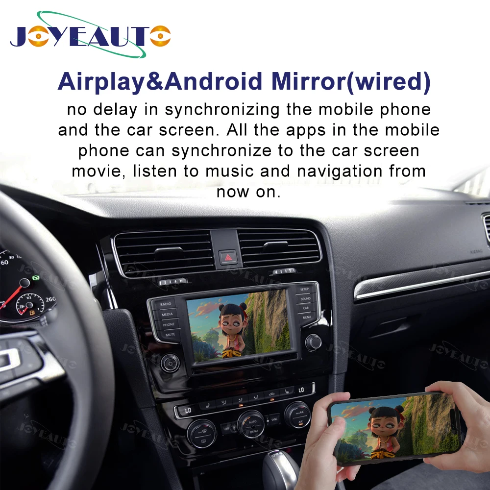 Joyeauto беспроводная Apple Carplay для Volkswagen Golf- обновленная Android Авто зеркальная Wifi iOS13 Автомобильная игровая Поддержка Камера