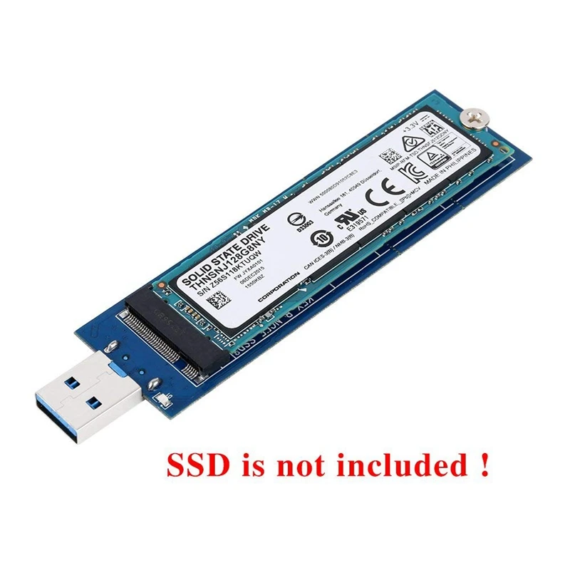 M.2 к Usb адаптеру, B Ключ M.2 Ssd адаптер Usb 3,0(не требуется кабель), Usb к 2280 M2 Ssd накопитель адаптер, Ngff конвертер считыватель Ssd