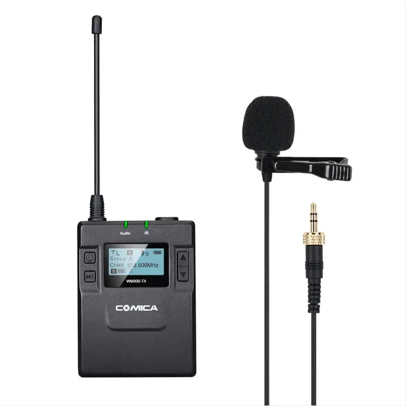 WM300TX COMICA CVM-WM300A/C UHF 96-каналов металлический Беспроводной подойдет как для повседневной носки, так/стерео петличный микрофон интервью со встроенным Батарея для Canon Nikon - Цвет: WM300TX