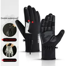 Men Women Winter Gloves Waterproof Touchscreen Gloves Anti-slip Cycling Running Climbing Skiing Riding Thicken Warm Gloves AHPU
