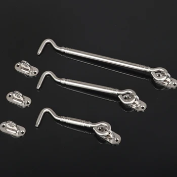 

Stainless Steel Cabin Hook Eye Latch Door And Window Hook Nail Thick Privacy Hook Window Wind Hook Latch Hook In Solid Hardware