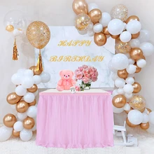 Разноцветная юбка для стола, столовая посуда, свадебная Тюлевая юбка-пачка, вечерние юбки для вечеринки в честь рождения