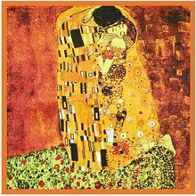 Ван Гог Картина маслом шелковый шарф бандана женский шарф модные платки шарфы Новинка шейный платок носовой платок с принтом SQ001