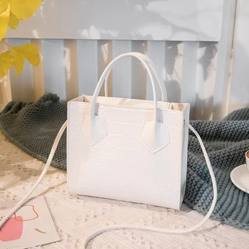 

Mini Small Square Bags for Women Ladies Shoulder Bag PU Solid Color Buckle Messenger Bag Small Square Handbag fashion