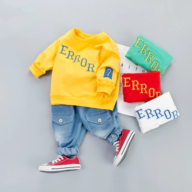 

Fashion Casual Error Letter Matching Outfits In Children Autumn Suit