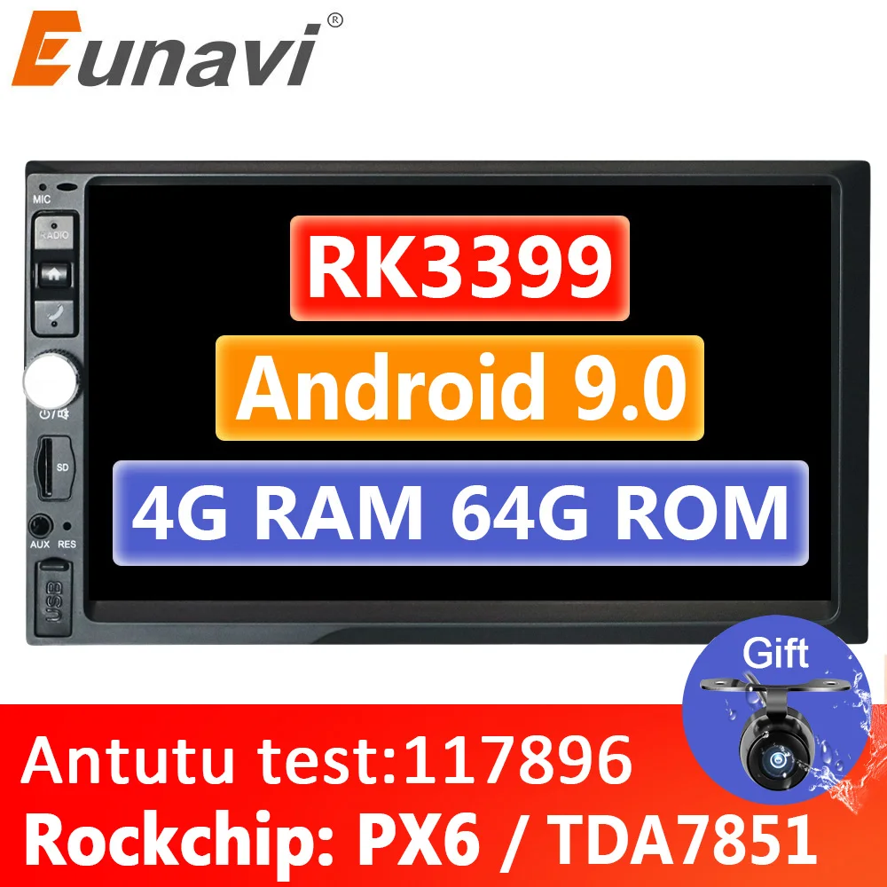 Eunavi 2 Din 7'' Android 9,0 4GB 64GB Universal Auto Multimedia-player Radio Stereo GPS navigation 1024*600 IPS WIFI 4G KEINE DVD Eunavi 2 Din 7'' Android 9,0 4GB 64GB Universal Auto Multimedia-player Radio Stereo GPS navigation 1024*600 IPS WIFI 4G KEINE DVD