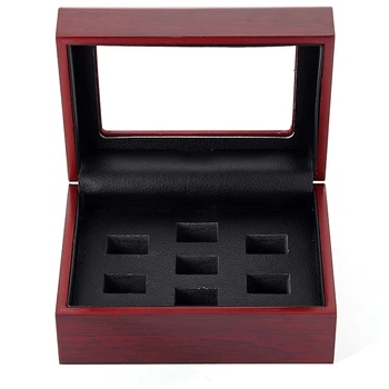 

Wooden Display Box Case for World Series Cup Championship Ring 7 Hole