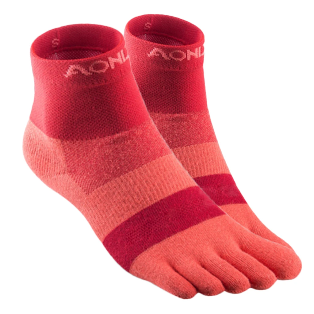 AONIJIE Unisex Sports Socks Lightweight Low Cut Athletic Toe Socks Outdoor Hiking Running Five-Finger Breathable Gym Toe Sock