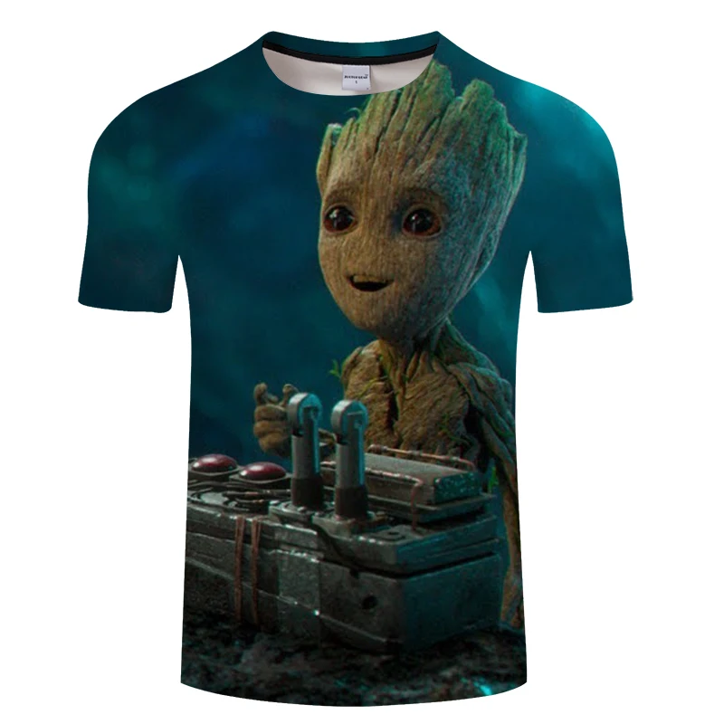Футболка с принтом Groot для мужчин и женщин дизайнерские футболки guardions of the Galaxy