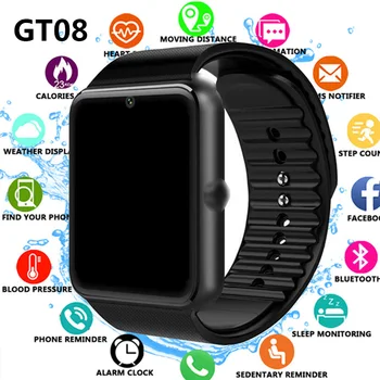 

HOT SALE GT08Pro Smart Watch Men Women Smartwatch Woman Life Waterproof Sport Fitness Watch Smart Tracker For Android TF Card