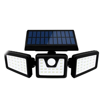 

Solar Light 3 Head Motion Sensor Light Outdoor Spotlight 360Degree Rotating IP65 Waterproof for Porch Garden Terrace