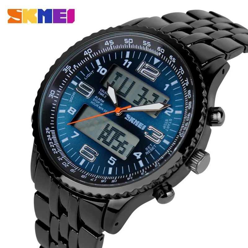 

Watch SKMEI Men Sport Watch Dual Display Analog Digital LED Electronic Wrist Watches Sports Watches Relogio Digital