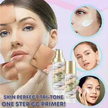 

Rainbow 3 color Makeup Concealer Base Full Coverage Brighten Skin Primer Long Lasting Face Scar Concealer Makeup Tool TSLM1