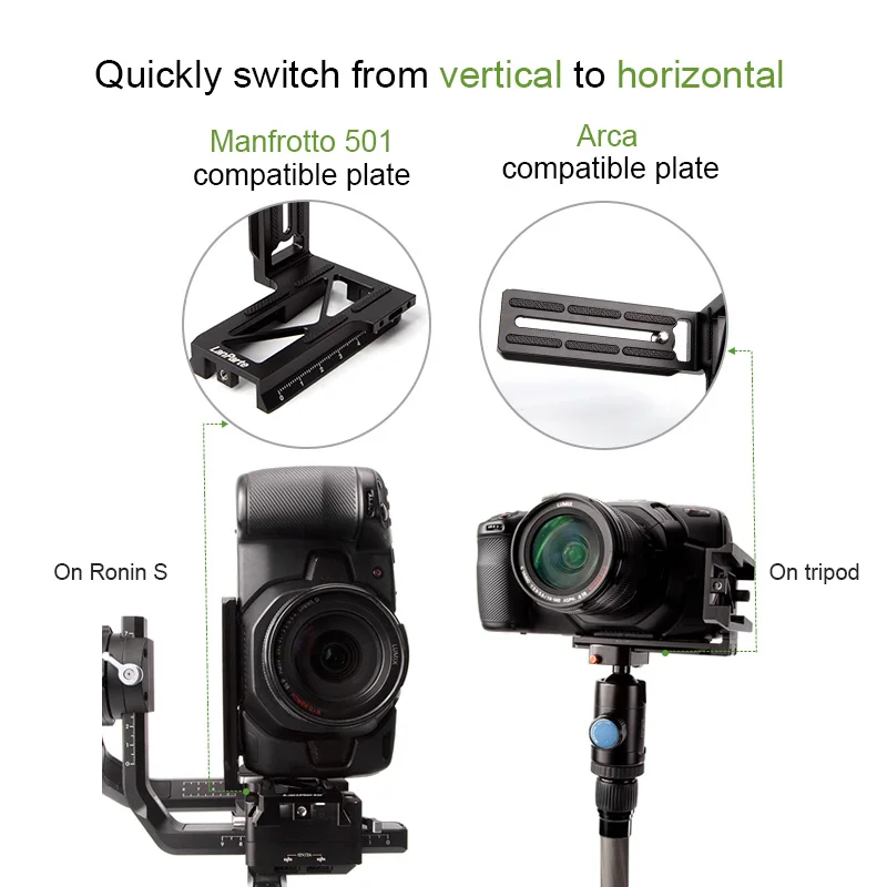 Placa de Suporte para Tiro Vertical para Dji Acessórios para Câmera Lanparte Ronin Cardan Dslr s l - Image 5