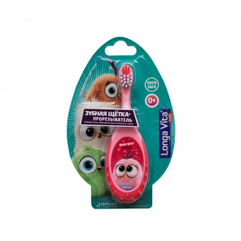 

Teething toothbrush Longa Vita, Angry Birds, T-1055r, pink