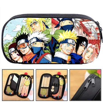 

Multifunction Anime Naruto Pencil Bag Akatsuki Naruto Cosmetic Case Large Capacity Pencil Holder Pen Pouch Cosplay Makeup Bag