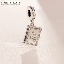 925 пробы серебряные Семейные книги Подвесные плавающие очаровательные бусины подходят к оригинальному Шарму из бисера браслеты ожерелье Подвески Сделай Сам