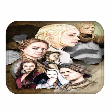 

OEM LOGO Daenerys Targaryen Custom Gift Carpet Flannel Non-slip Bathroom Doormat Clean Living Room Rug Can Wholesale Diy Image