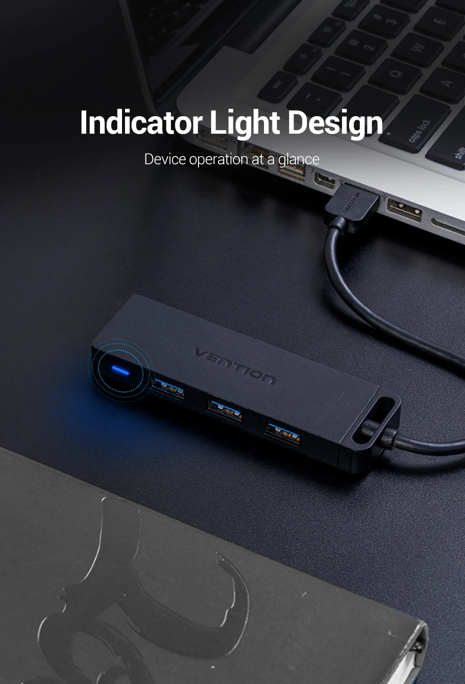 Vention USB Hub 3.0 Multi USB Splitter 4 USB Port 3.0 2.0 with Micro Charge Power for Lenovo Xiaomi Macbook Pro PC Hub USB 3 0