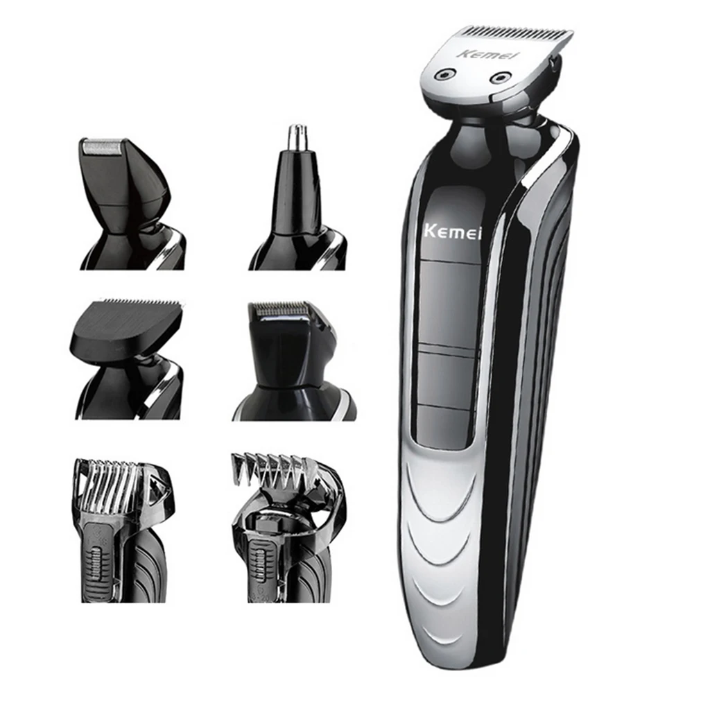 Kemei KM 1832 5 in 1 Hair Trimmer Rechargeable Hair Clipper Beard Shaver Razor Cordless Hair Cutting Machine for Men Adult Kids