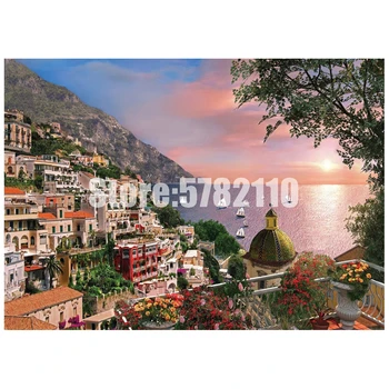 

Positano Landscape Home Decor Needlework DIY 5D Diamond Painting Architecture Cross Stitch Mosaic Diamond Embroidery Rhinestone