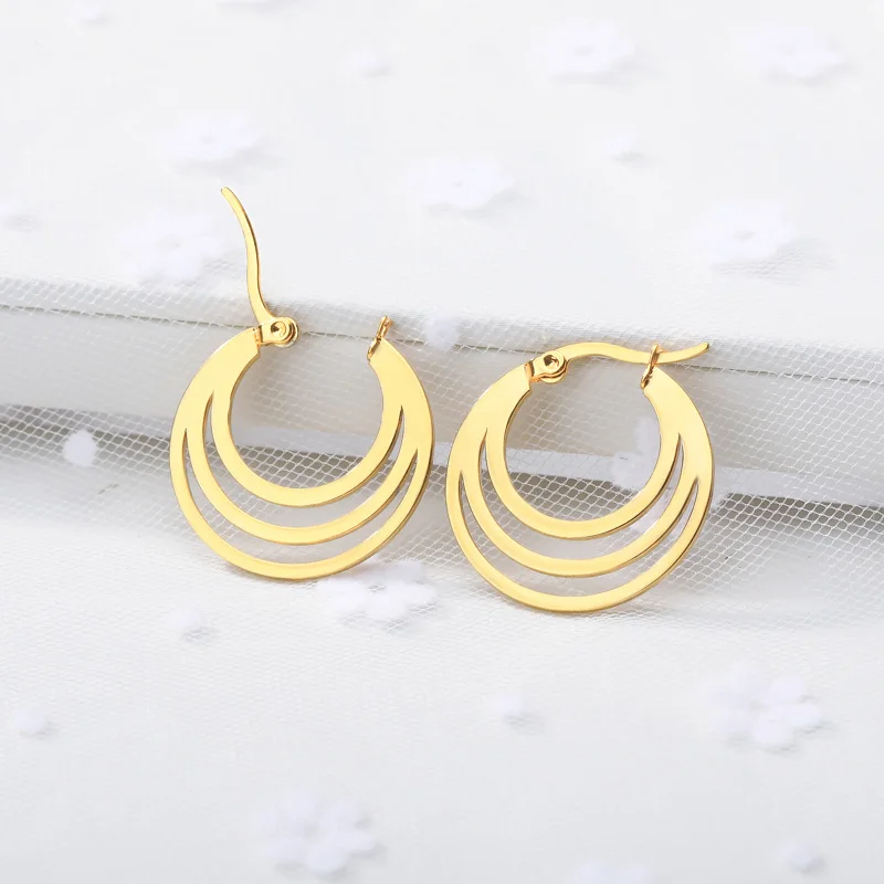 Персонализированная круглая серьги из нержавеющей стали полый сексуальный дизайн для женщин шест Ювелирные изделия Подарки для лучшего друга Букле д 'Орель