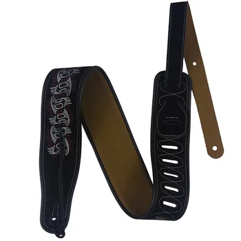 

Leather Soft Durable Guitar Strap Adjustable Acoustic Electric Bass Strap Guitar Belt Guitar Parts Accessories