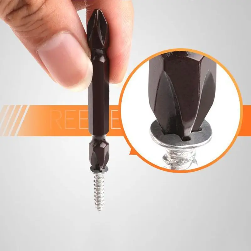 10pcs Double End Screwdriver Bits Phillips Slotted Antislip PH2 Electric Impact S2 Bits Quick Release