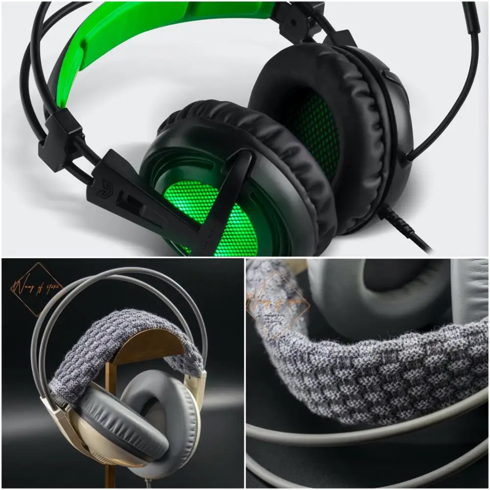 Pure Wool Headband Cushion Top Head Pads For Xonar X6 Gaming Headset Headphone Hand Made