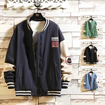 

Casual England Style New 2020 Spring Autumn Jacket Men Brand Baseball Clothes Plus Asian Size M-5XL