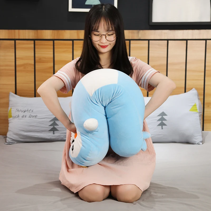 90 см мультфильм Пингвин плюшевая кукла Шиба ину Кролик кошка длинная подушка семья украшение кукла девочка ребенок подарок на день рождения подушка