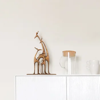 

Giraffe Family Giraffe with Baby Collectible Wildlife Figurine Bronze Sculpture Statue Tabletop Accent Sculpture Centerpiece